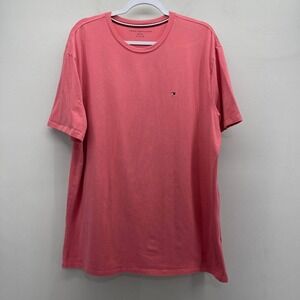 Tommy‎ Hilfiger Logo Crew Neck T-Shirt Mens XL Peach Cotton Short Sleeve Preppy